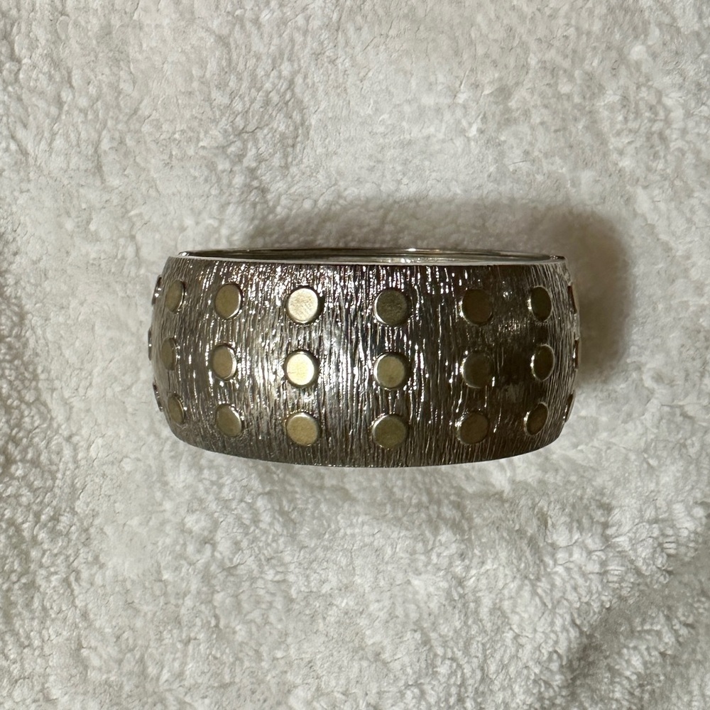 Gold and silver bangle bracelet